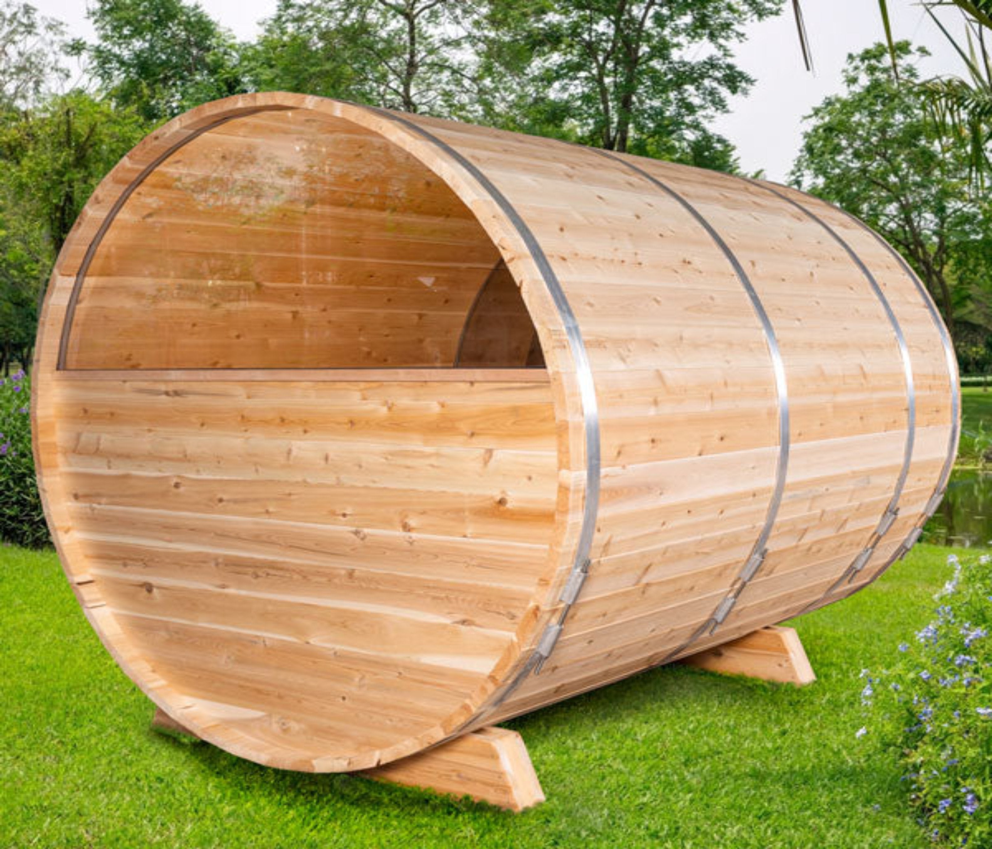 Dundalk LeisureCraft Canadian Timber Serenity MP Barrel Sauna CTC2245MPE