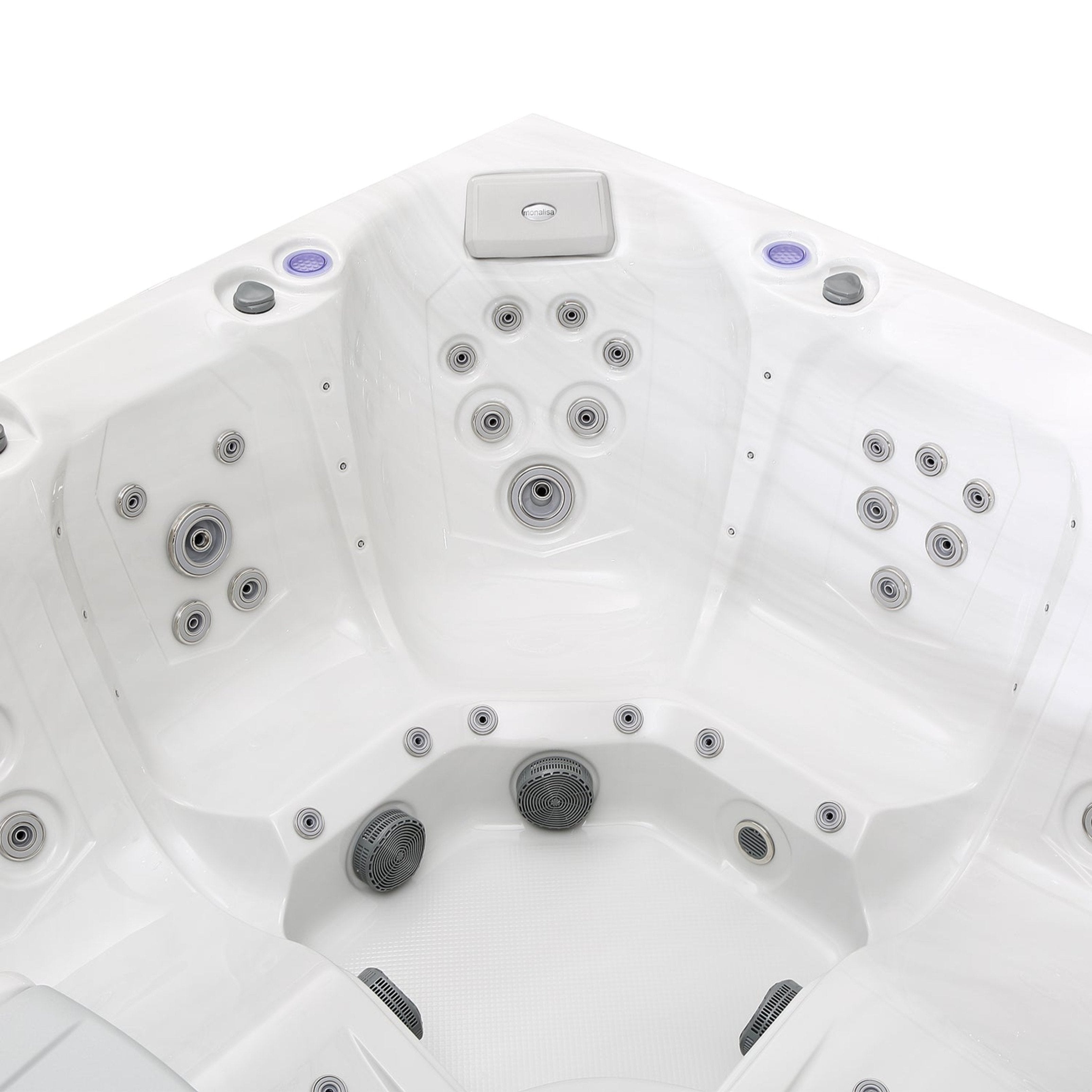 Luxury Freestanding 6-Person Square Outdoor Hot Tub EMPAVA-SPA3550