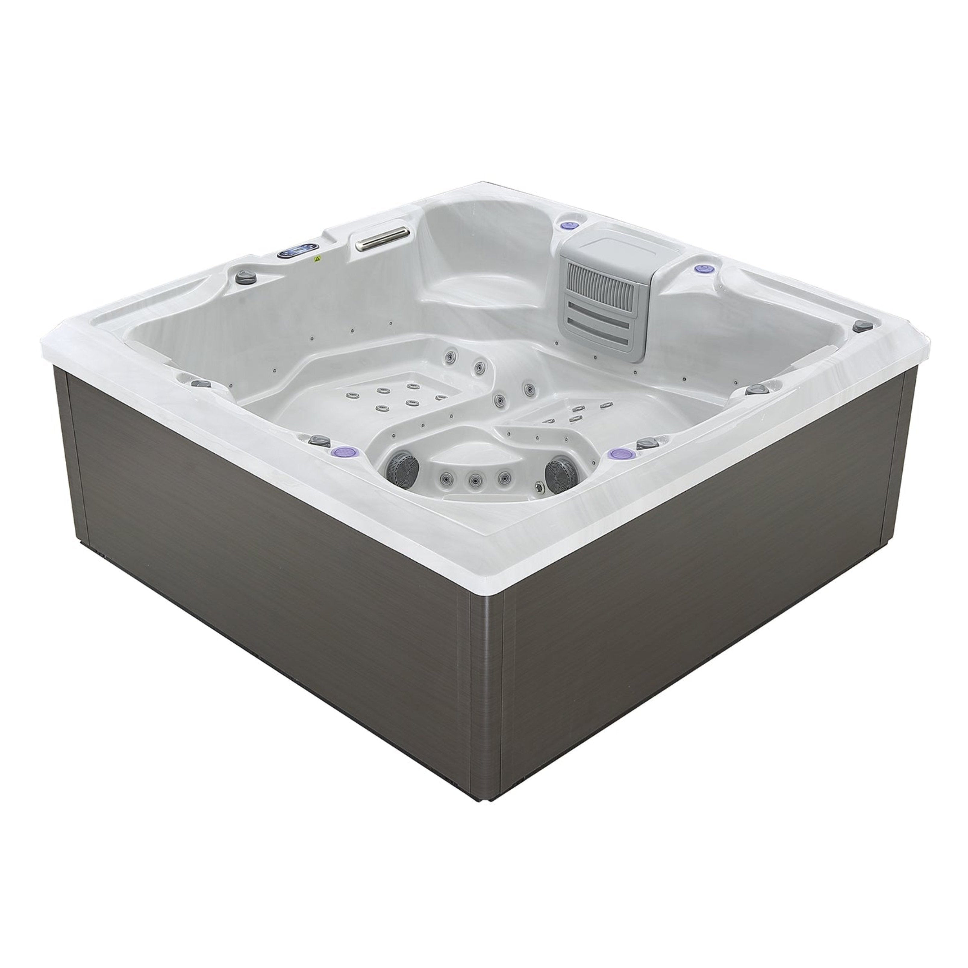 Luxury Freestanding 6-Person Square Outdoor Hot Tub EMPAVA-SPA3550