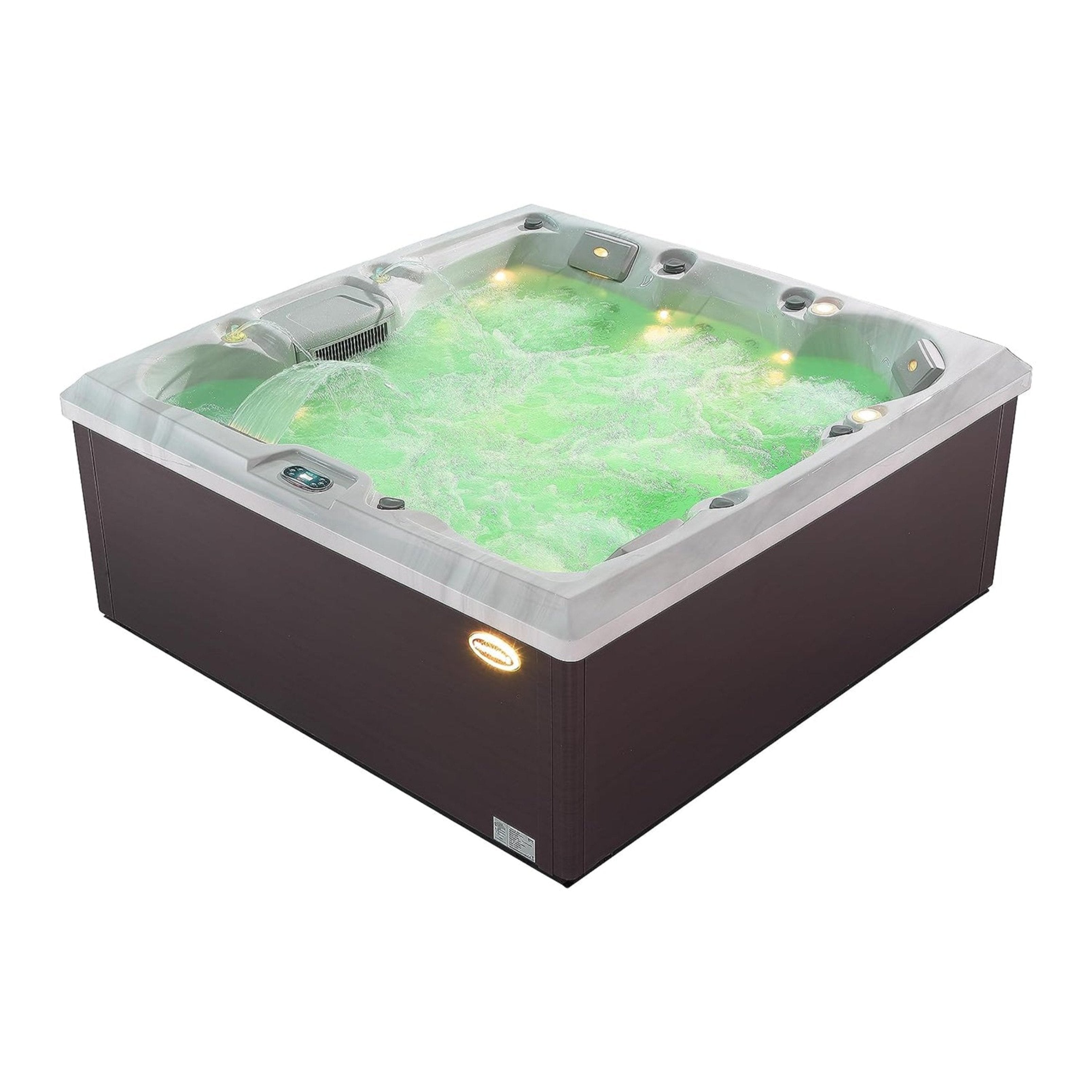 Luxury Freestanding 6-Person Square Outdoor Hot Tub EMPAVA-SPA3550