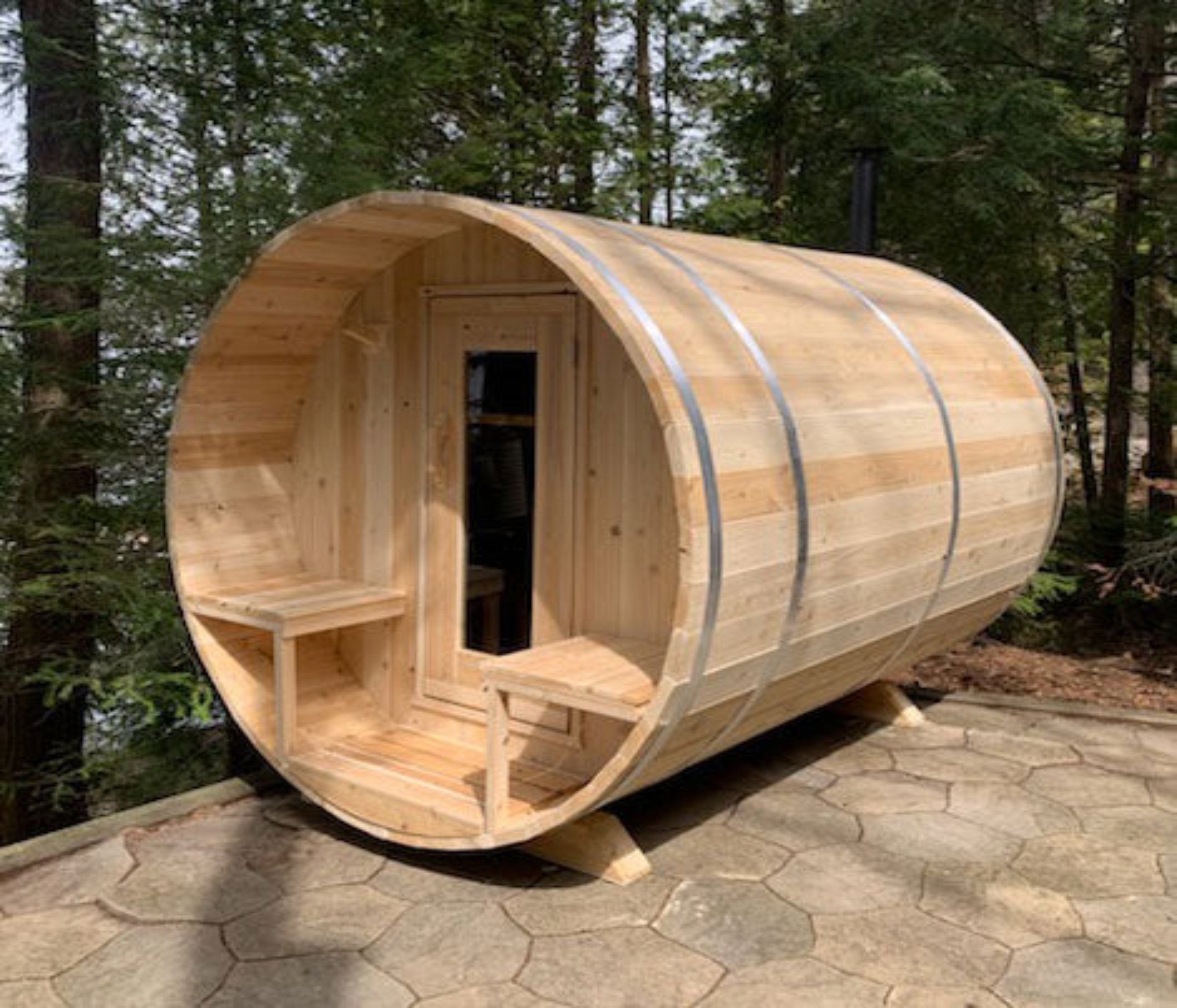 Dundalk LeisureCraft Canadian Timber Serenity Barrel Sauna CTC2245W