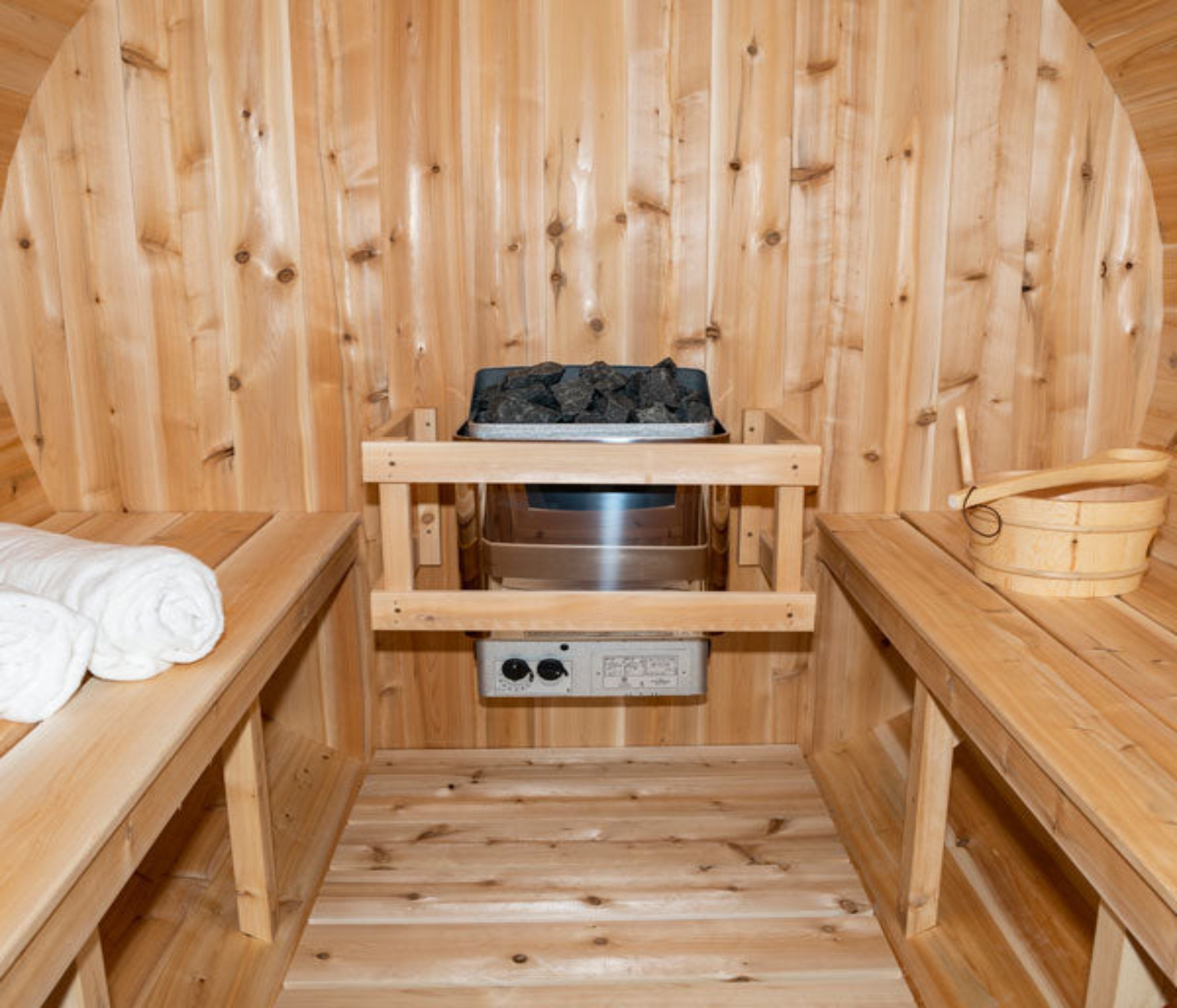 Dundalk LeisureCraft Canadian Timber Serenity Barrel Sauna CTC2245W