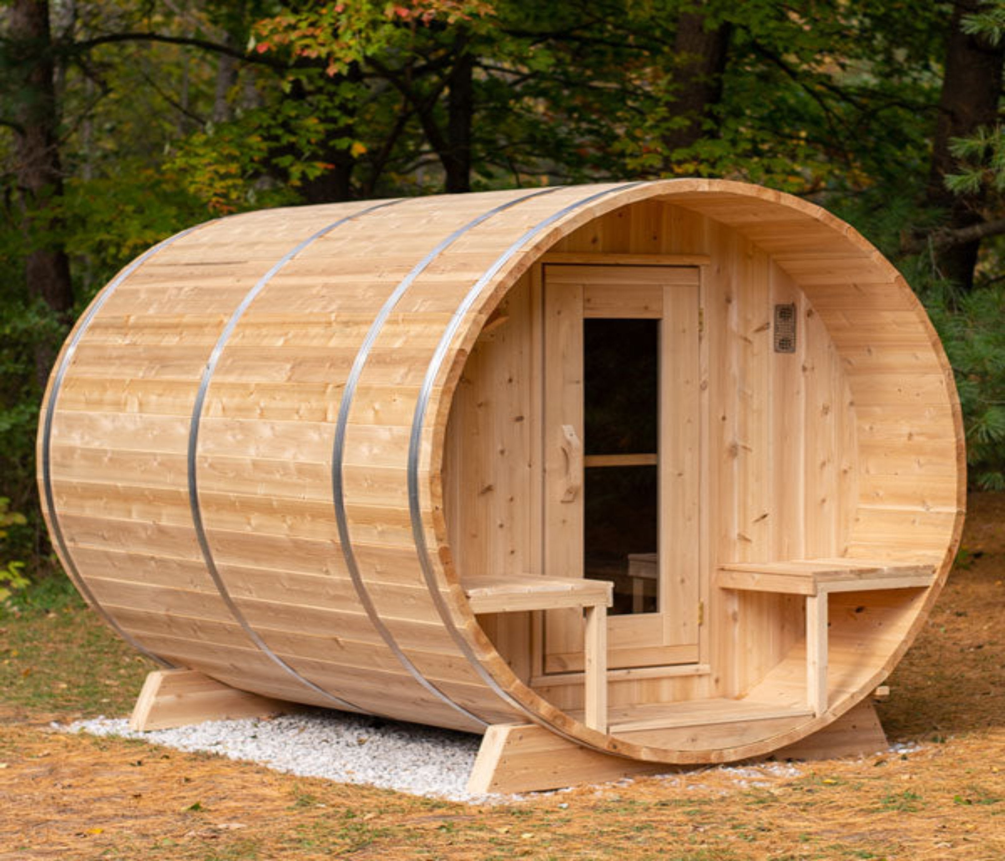 Dundalk LeisureCraft Canadian Timber Serenity Barrel Sauna CTC2245W