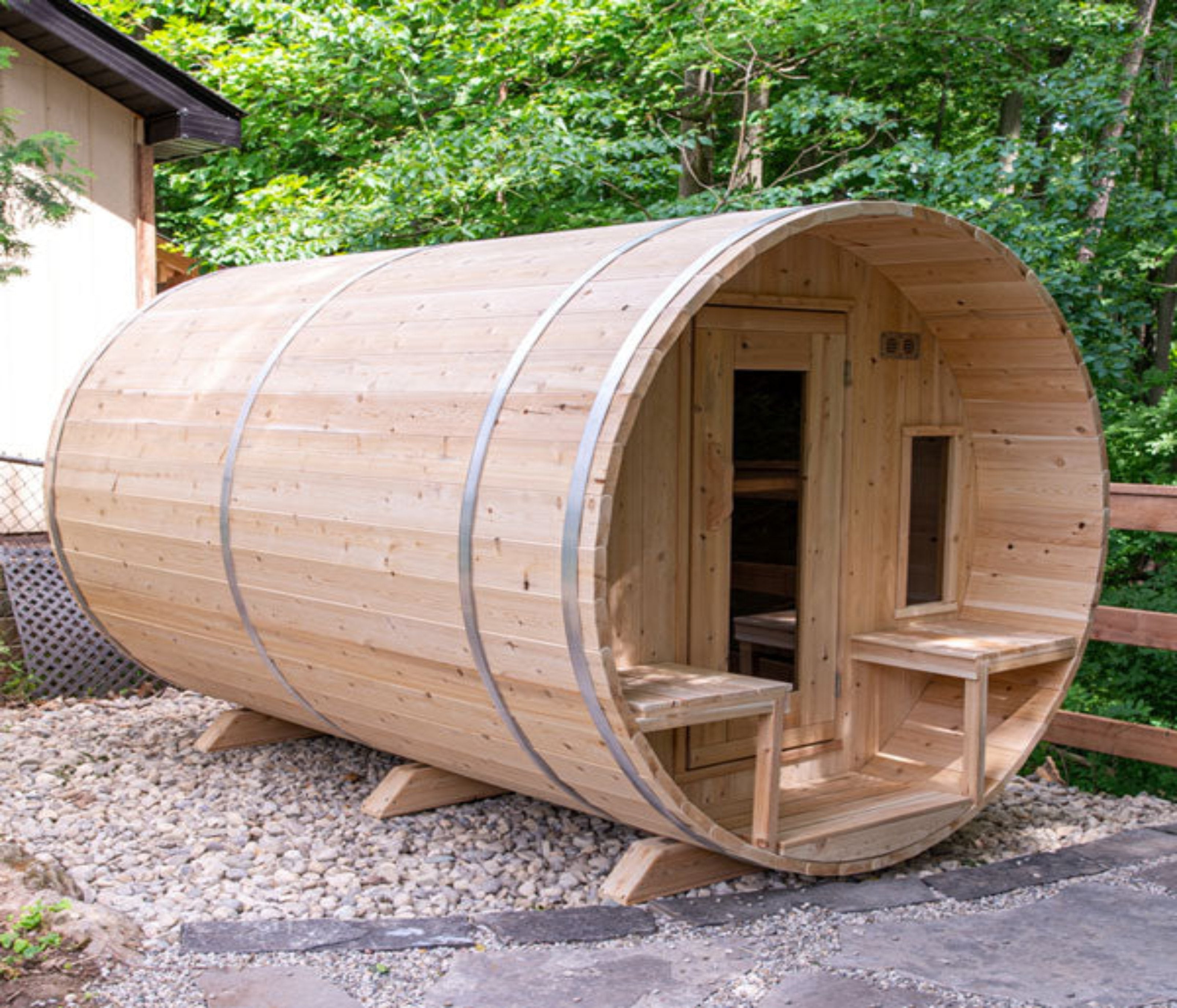 Dundalk LeisureCraft Canadian Timber Tranquility Barrel Sauna CTC2345