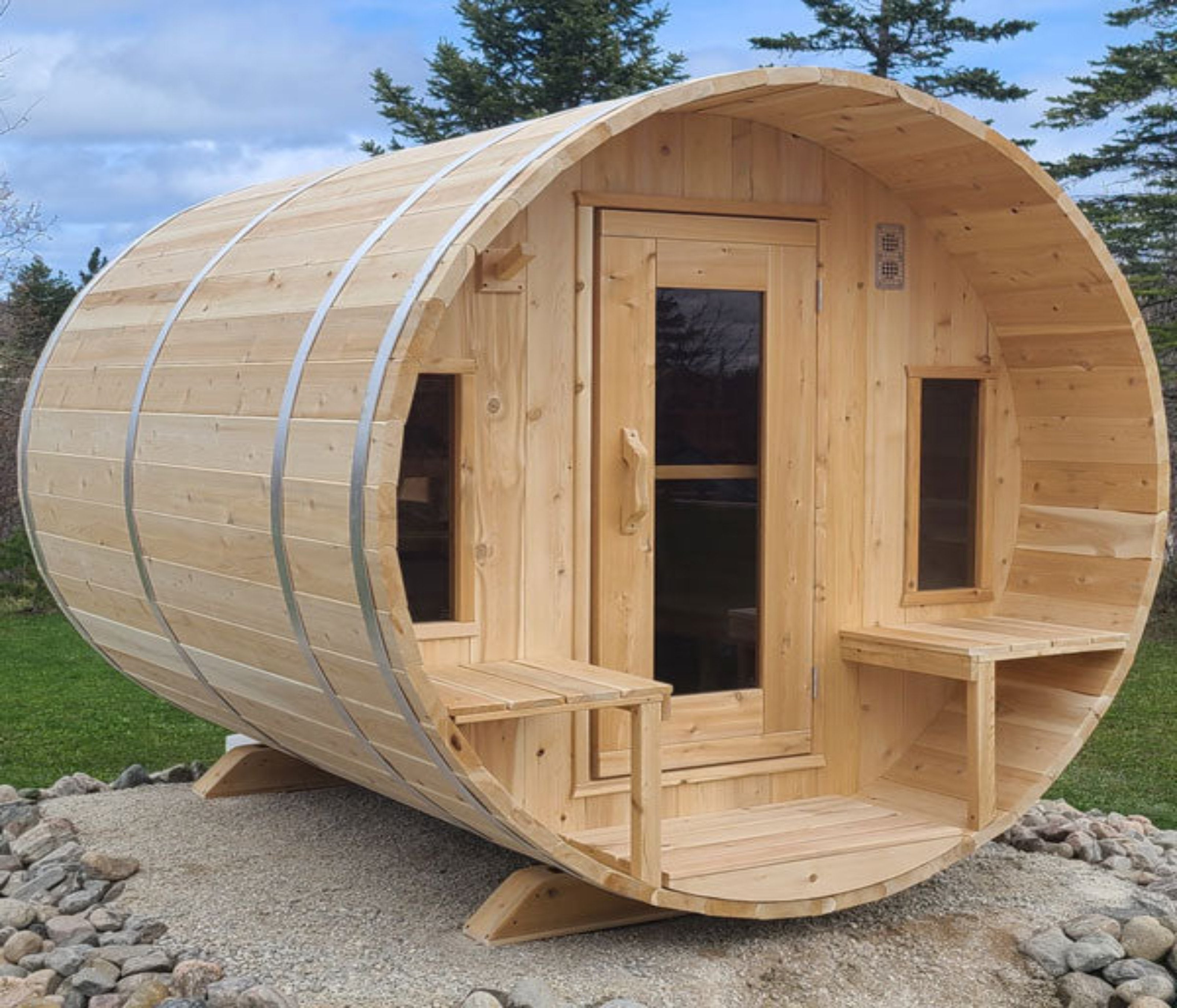 Dundalk LeisureCraft Canadian Timber Tranquility Barrel Sauna CTC2345